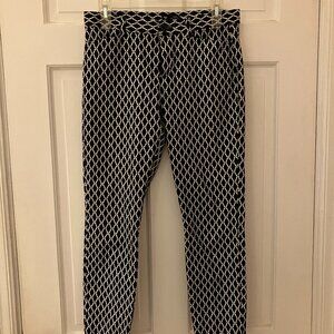 Gap Slim City Navy/White Patterned Pants - Size 4